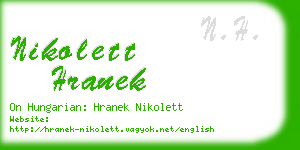 nikolett hranek business card